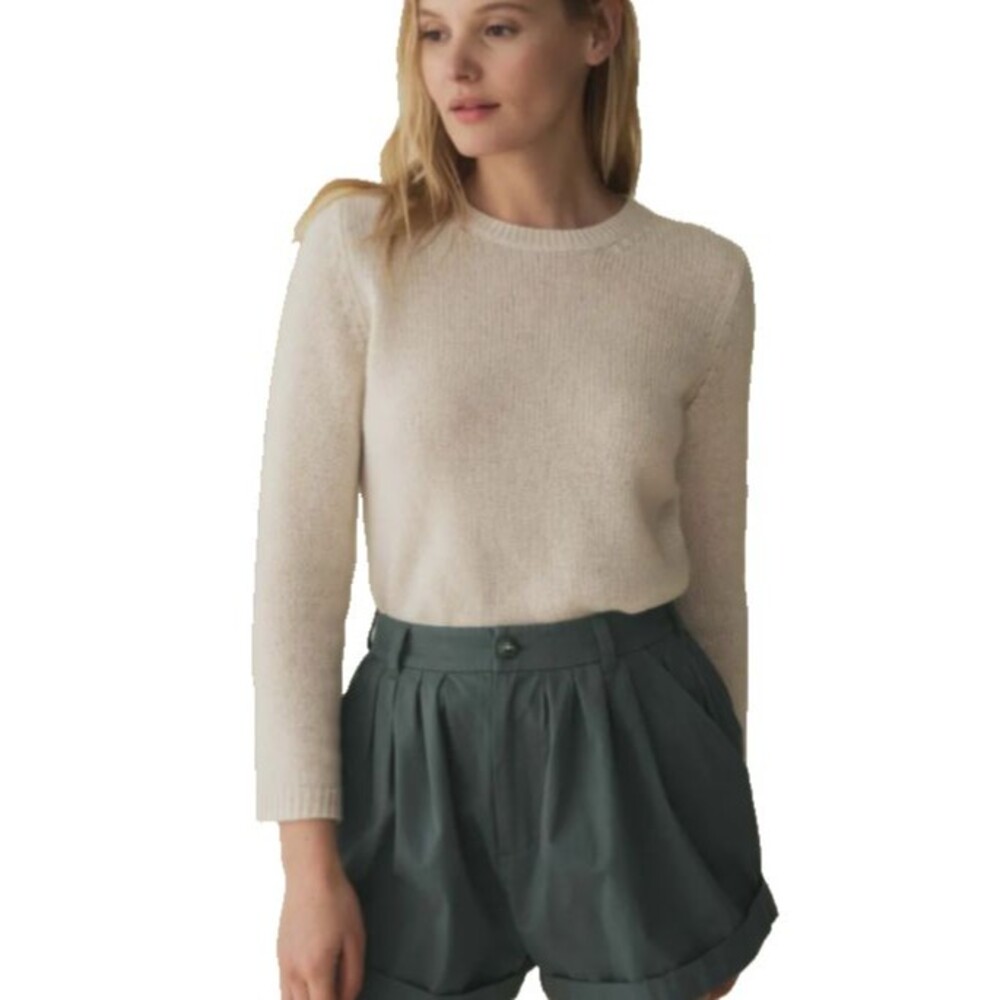 Doen Gidea Women’s 100% Cashmere Sweater size S Dogwood Crew Neck